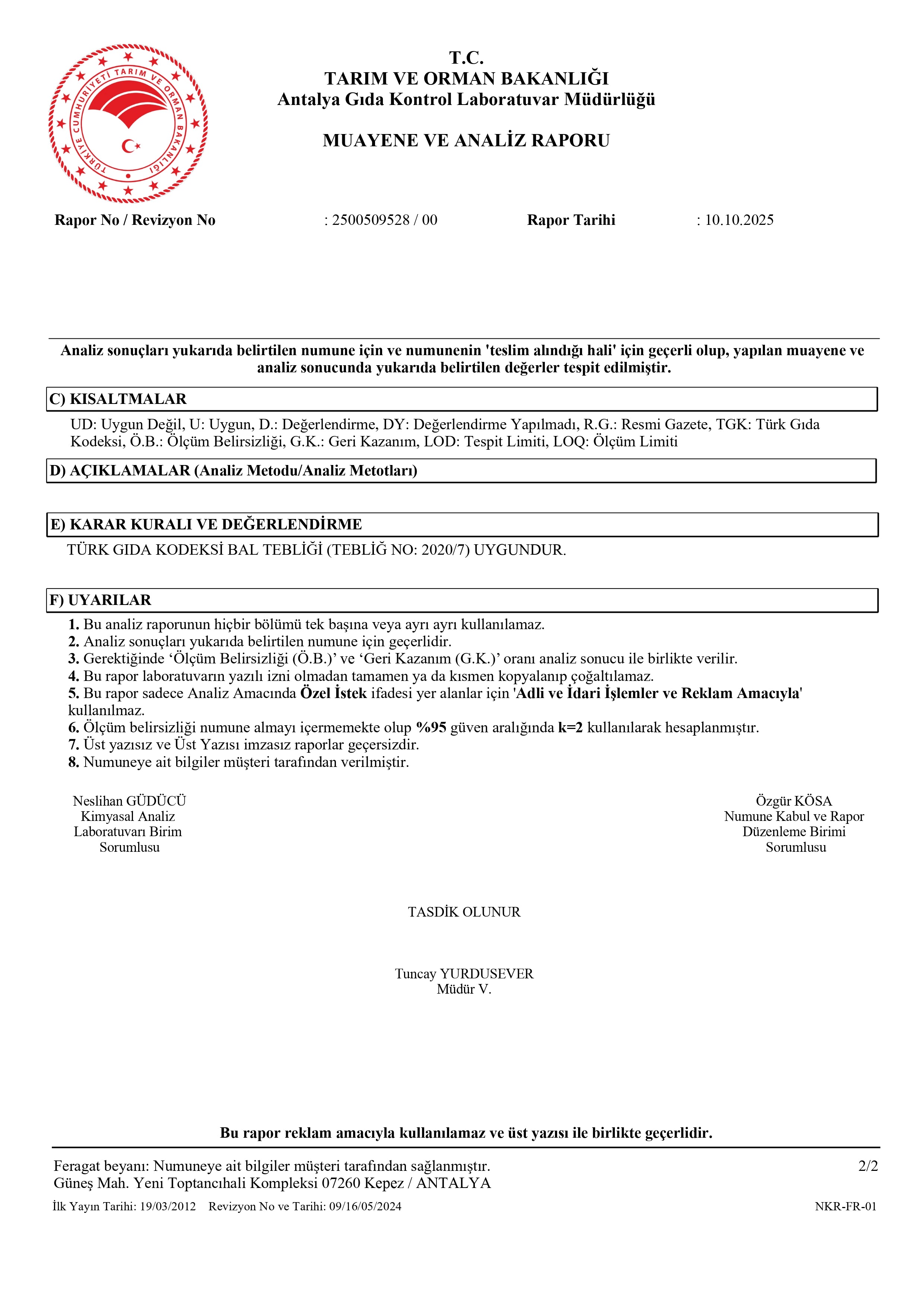 Köşk - Süzme Kızıl Çam Balı